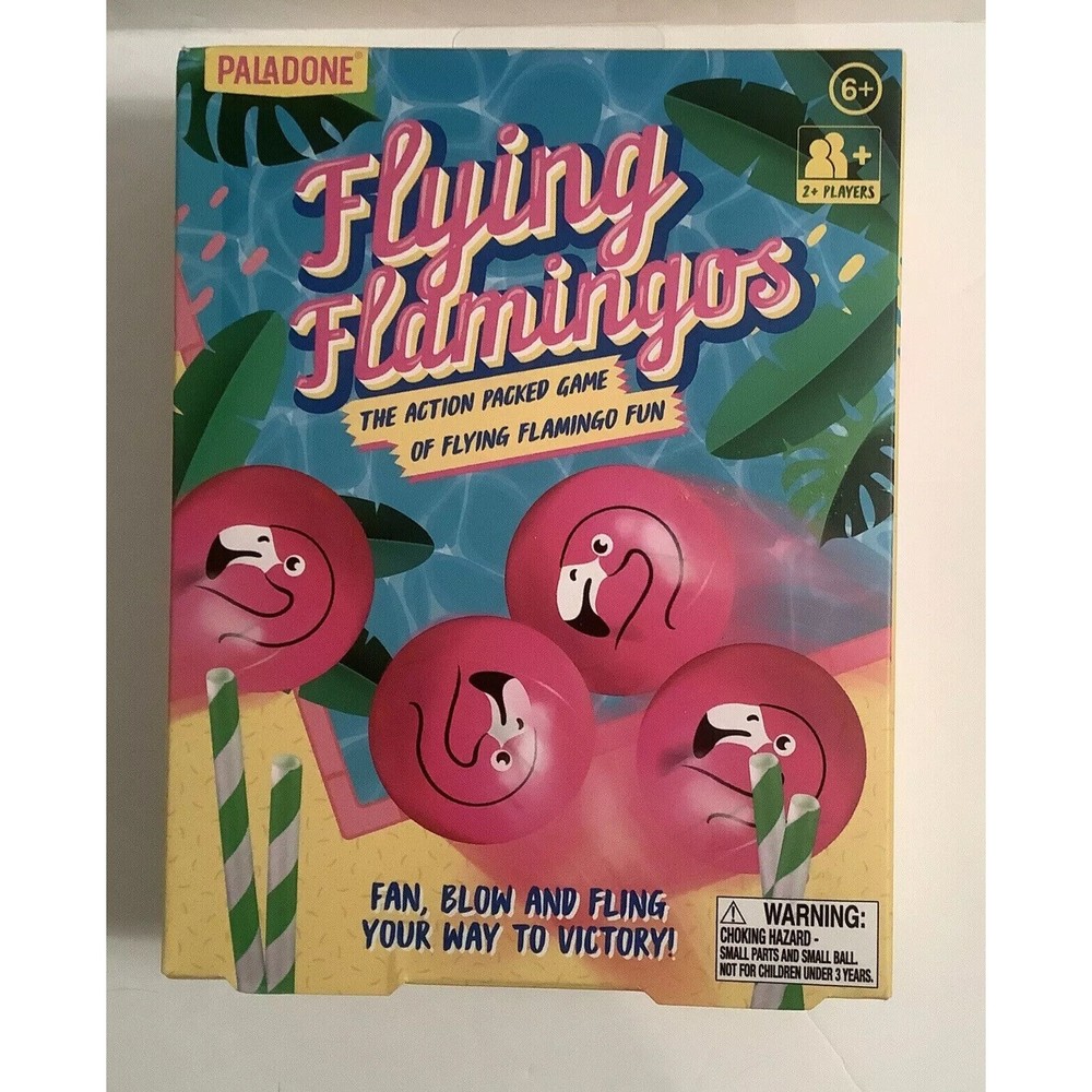 Flying Flamingos Action Packed Ping Pong Ball Card Game by Paladone Ages 6+ NEW